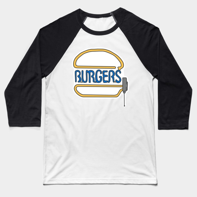 Burger Light Baseball T-Shirt by missannagray